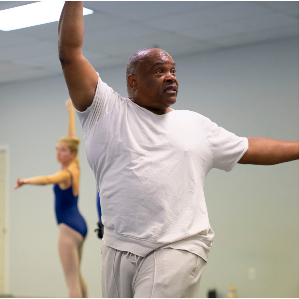 Myles teaching a jazz class at Gulf Coast Dancenter